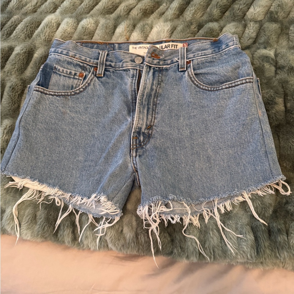 Vintage Twin Levi's Blue Jean Distressed Shorts